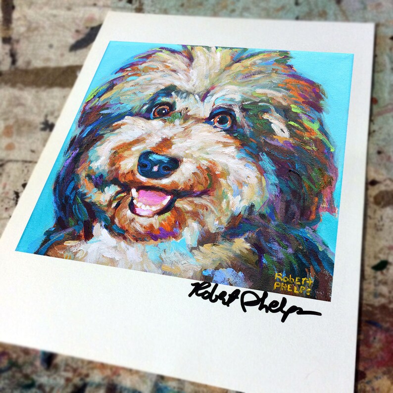 AUSSIEDOODLE Pet Portrait ART PRINT Wall Art Ideas Poodle - Etsy