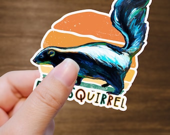 Fart Squirrel Sticker, Funny Skunk Sticker, Funny Laptop Sticker, Skunk Stocking Stuffer, Hydroflask sticker, Cute Skunk Gifts, Skunk Lovers