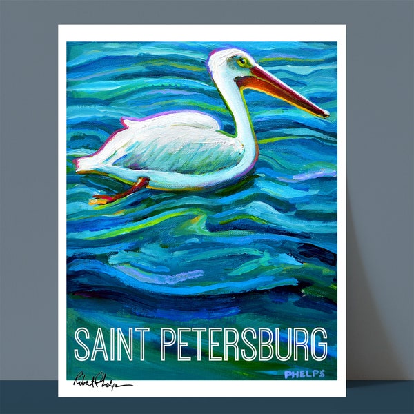 St Pete Pelican Etsy