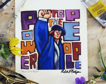 Power to the People Giclee Print, Empowerment Wall Art, Social Justice Poster, Inspirational Artwork, Activist Home Decor, Equality Art