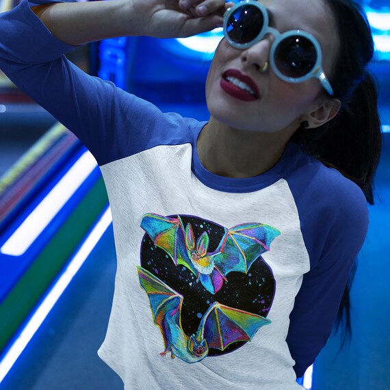 Bat Lover Shirt, Spooky Bat Shirt for Women, Halloween Baseball
