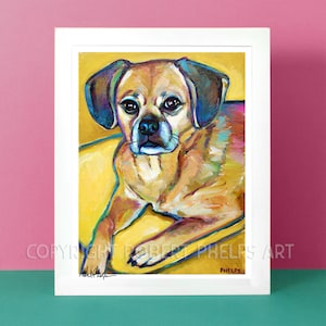 Puggle Art Prints, Puggle Wall Art, Pet Memorial Gift, Pet Home Decor, Puggle Mom Gifts, Puggle Dad Gift, Puggle Lover Gift, Puggle Portrait