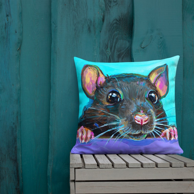 Cute Rat Throw Pillow