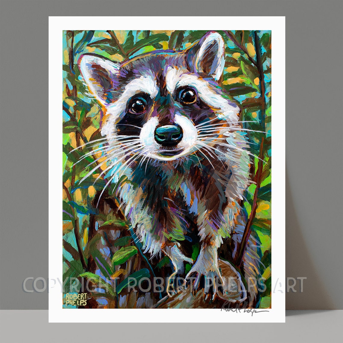 Raccoon Art Print Raccoon Home Decor Wall Art Prints Etsy