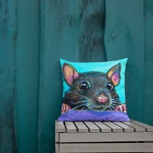 Cute Rat Throw Pillow