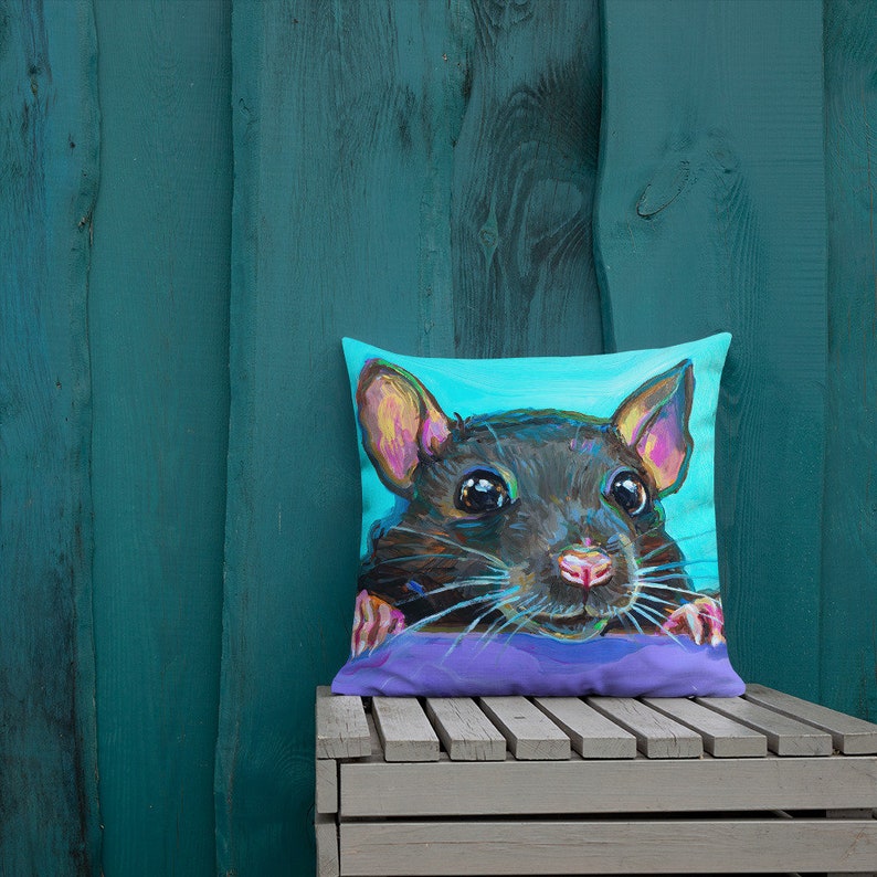 Cute Rat Throw Pillow