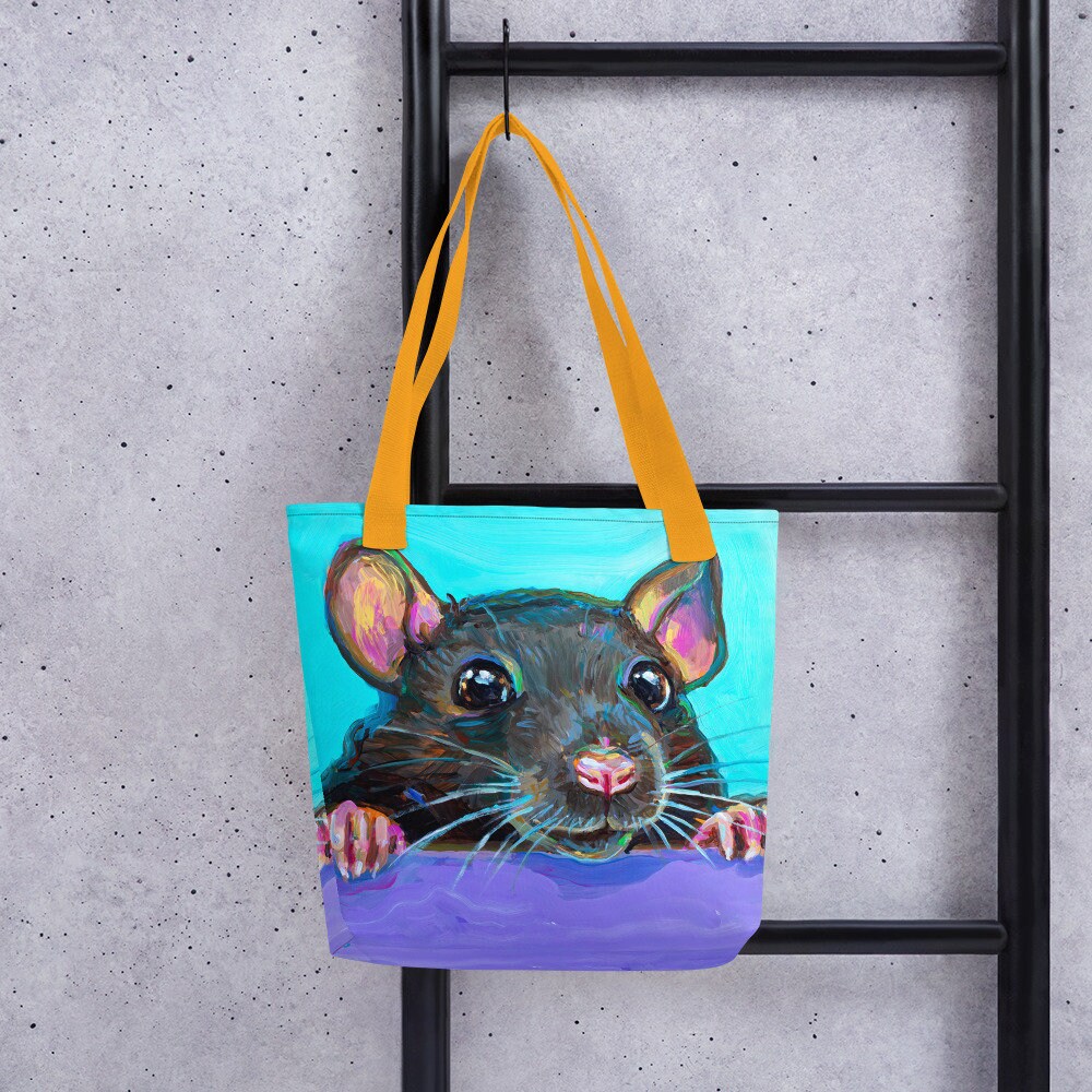 Cute Rat Tote Bag, Rat Christmas Gift, Rat Mom Gift, Rat Home