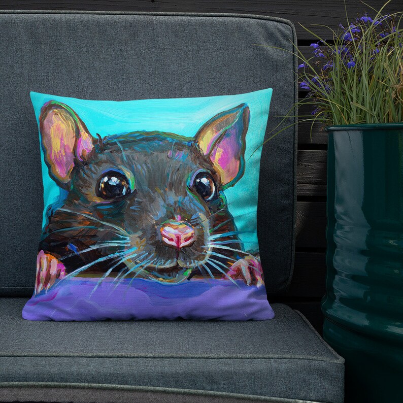 Cute Rat Throw Pillow