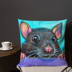 Cute Rat Throw Pillow