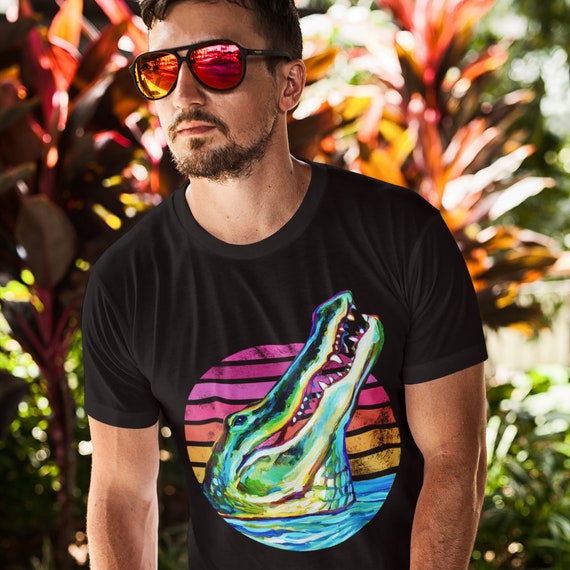 Florida Alligator Shirt Retro Sun T 