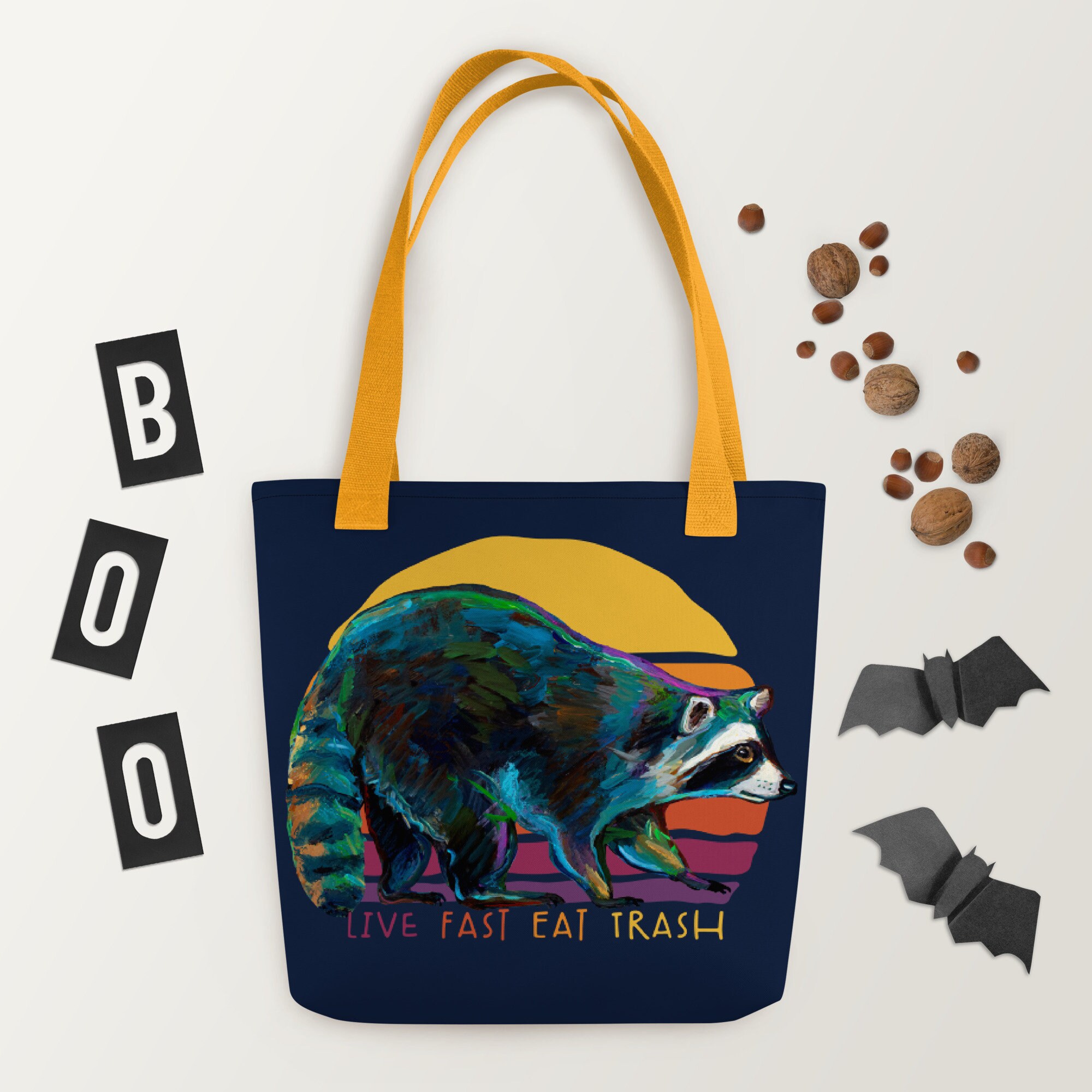 Funny Raccoon Bag, Raccoon Tote Bag, Cute Tote Bag, Funny