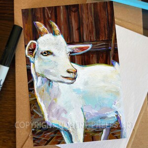 4x6 Cute Goat Mini Art Print; Goat Lover Gift Idea, Adorable Goat Art Print, Goat Mom Wall Art, Farmhouse Home Decor, Fun Goats Mini Prints