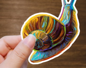 Naklejka Goblincore Snail, naklejka cottagecore, słodka naklejka ze ślimakiem, naklejki na laptopa ze ślimakiem, prezenty dla miłośników ślimaków, prezent ze ślimakiem dla niej, naklejki boho