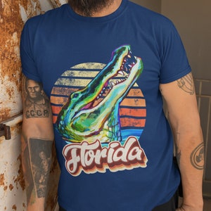 Retro Florida Shirt, Vintage Florida Alligator, Florida Gator T Shirt, Vintage Florida Tee, Florida Lover Gift, Alligator Gift, Summer Shirt
