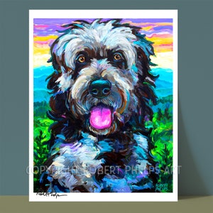 Fine Art Dog Print, Newfiepoo Painting, Newfypoo Art Print, Newfiepoo Dog, Newfie Dog Art, Newfypoo Mom, Newfiepoo Gift, Newfypoo Home Decor