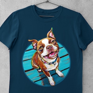 Boston Terrier Shirt, Boston Terrier T Shirt, American Gentlemen Dog, Boston Terrier Outfit, Red Boston Terrier, Dog Lover Shirts, Pet Shirt