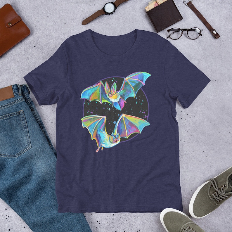 Plus Size Pastel Bat Unisex Shirt, 2XL T shirt, 3XL T Shirt, 4 XL T shirt