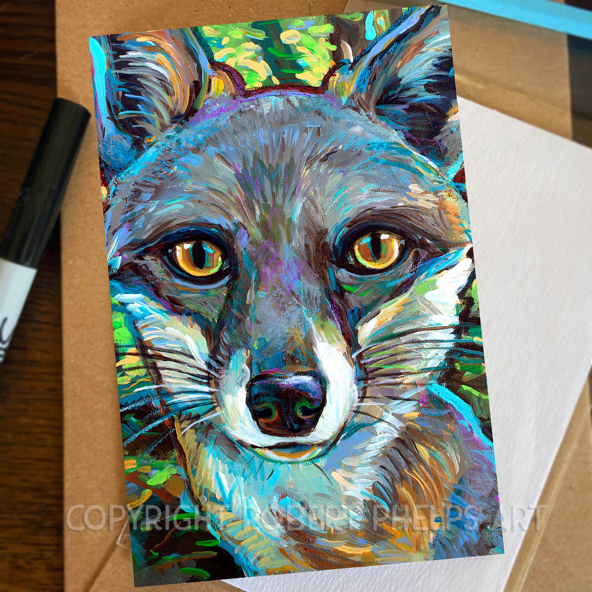 Gray Fox Art Prints, Woodland Nursery Fox, Fox Lover Gifts, Fox
