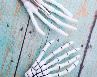 Skeleton with top hat hair bow Skeleton hair bow,