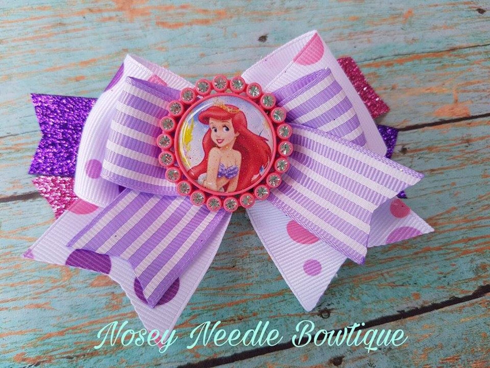Little mermaid hair bow ariel hair bow little mermaid Etsy