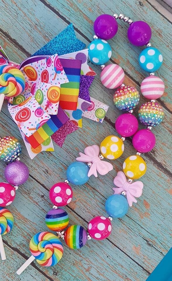 Candy hair bow Candyland hair bow Candyland birthday | Etsy