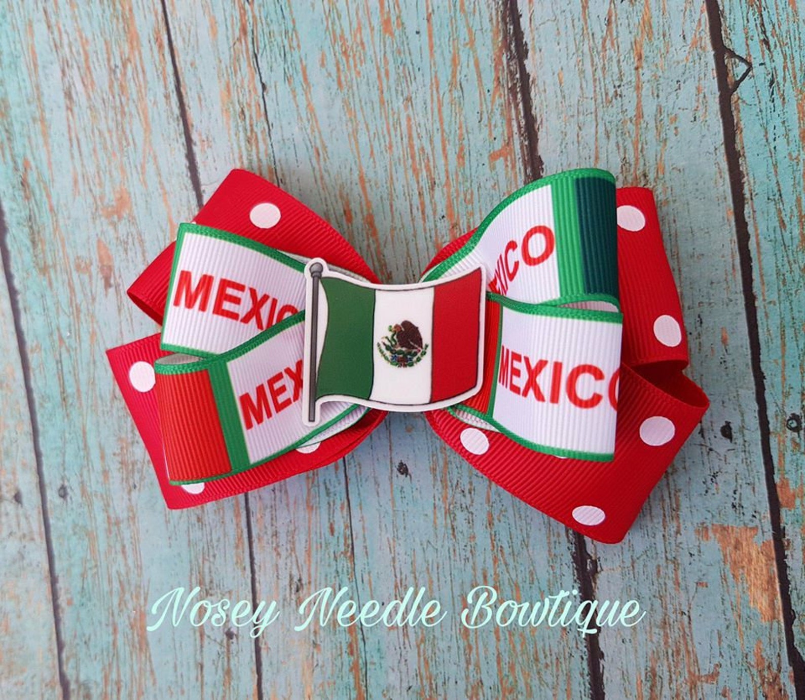 Mexico Hair Bow Mexico Bow Mexico Hairbow Mexican Flag Etsy