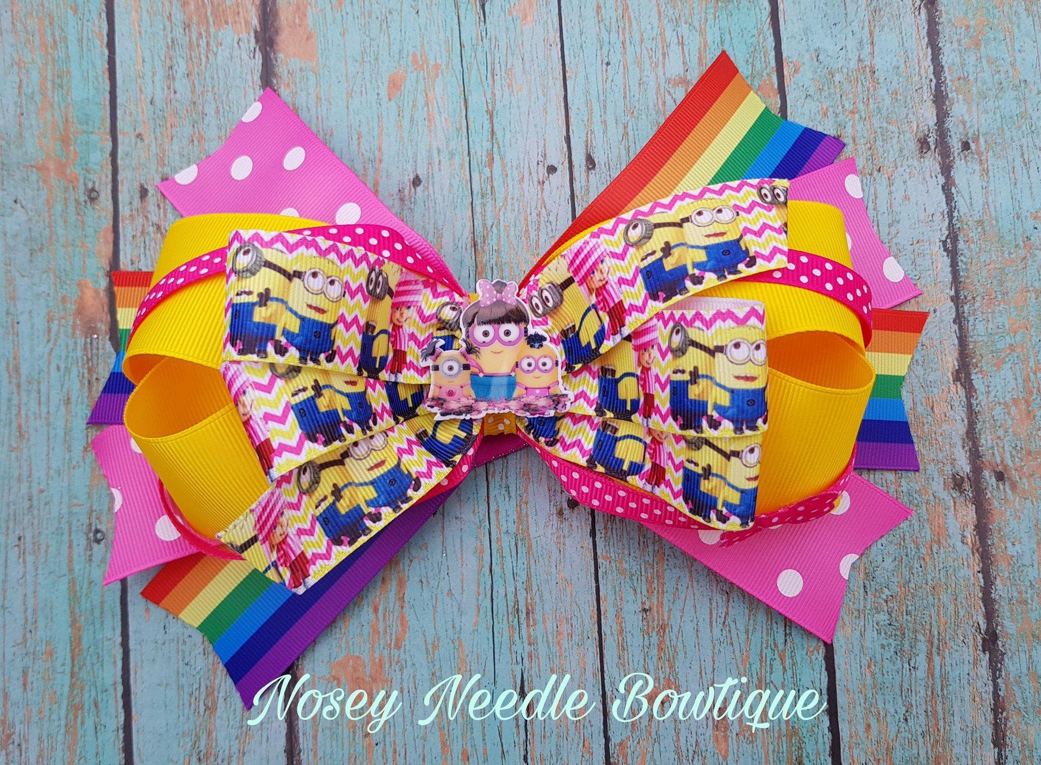 Minion girl hair bow Minion hair bow Minion girl Minion Etsy