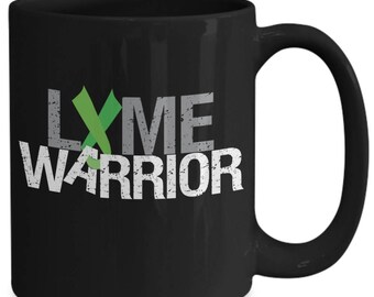 Lyme Warrior Mug With Green Ribbon Lymes Disease Awareness Coffee Cup