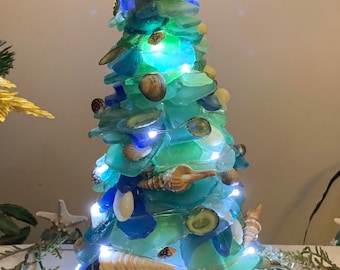 12” Lit Ocean tree (price reduced)