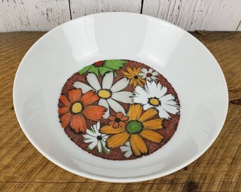 Vintage Ceramic Serving Bowl Noritake Younger Image Japan Culebra 6921 Flower Power Pattern Dish Salad Bowl Mid Century Replacement Dish