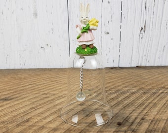 Vintage Repro Easter Rabbit Holds Flower Pot Cardstock Decoration,U Choose Size 
