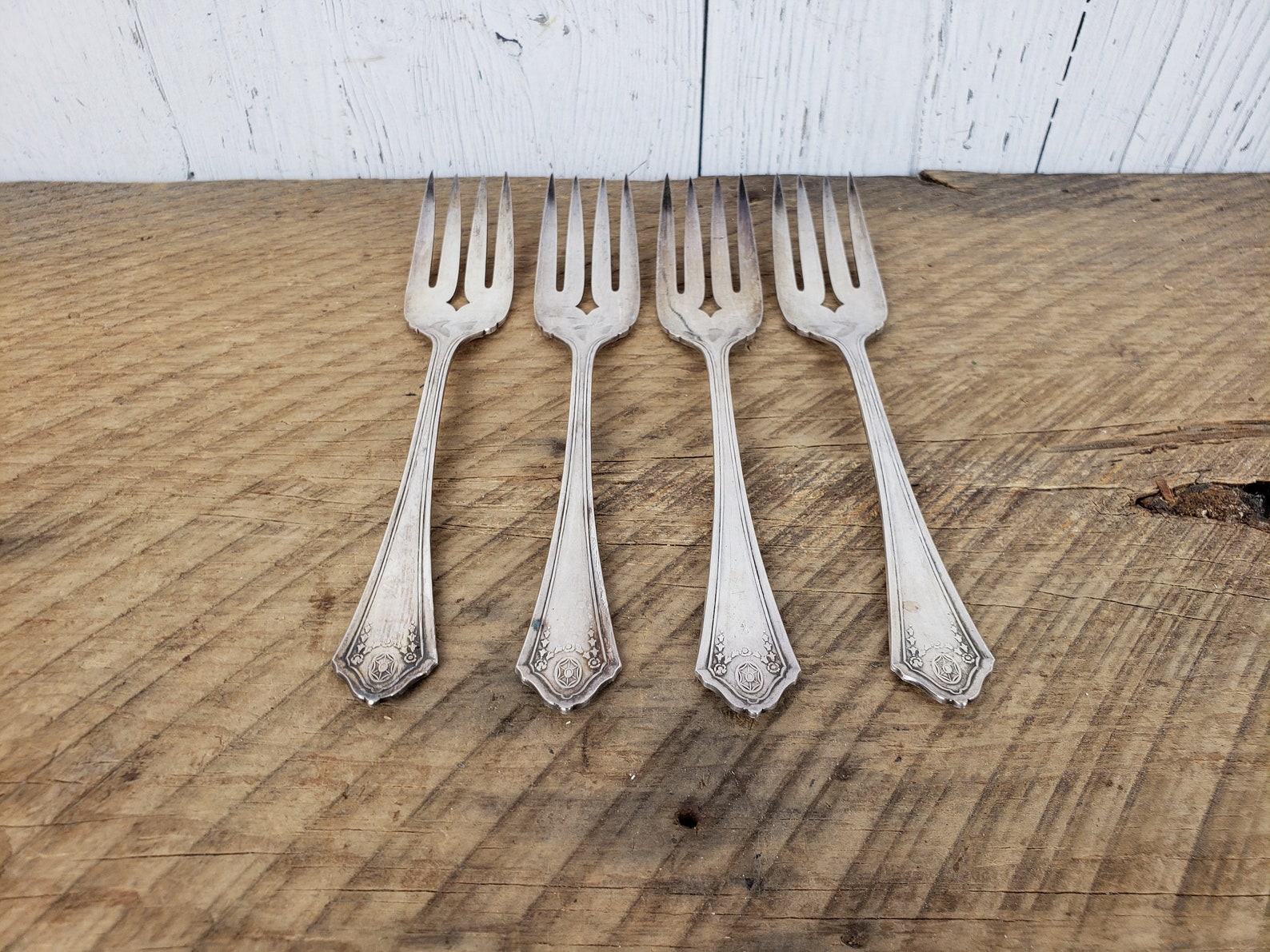 Vintage Set of 4 EPNS Salad Forks Electroplated Nickel Silver Etsy