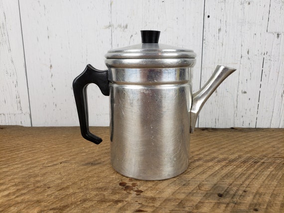 Vintage Italian Aluminum Stove Top Kettle Ilsa Torino Italy Etsy