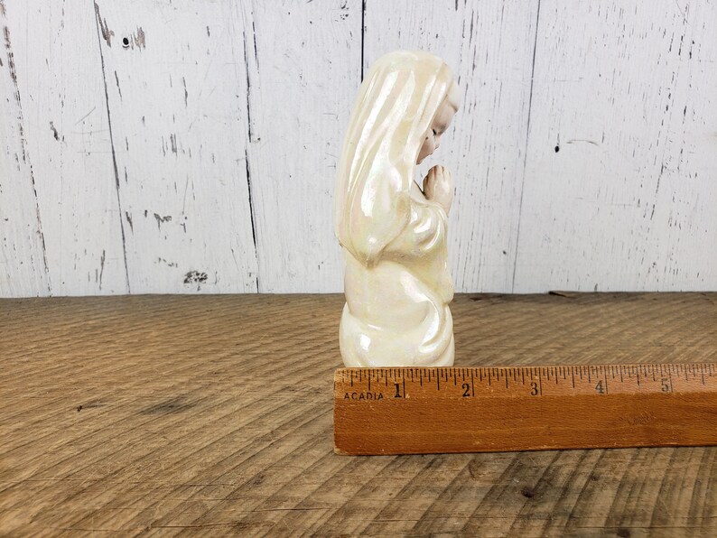 Vintage Praying Nun Statue Rosary Box For My Daily Prayer image 9