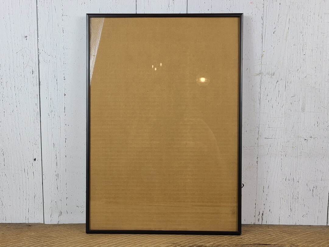 Vintage Black Metal Empty Picture Frame W/ Glass for 12x17 Art Wall