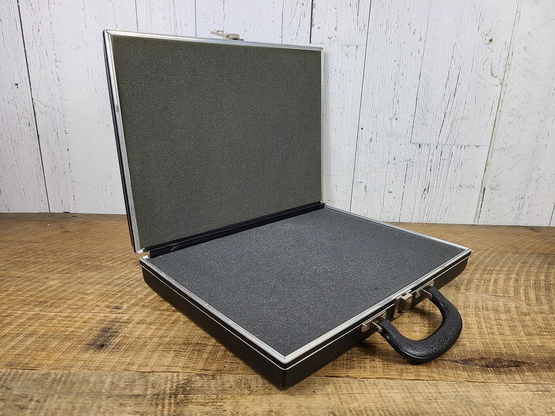 Vintage Fragile Item Case Metal Instrument or Pistol Briefcase Vinyl