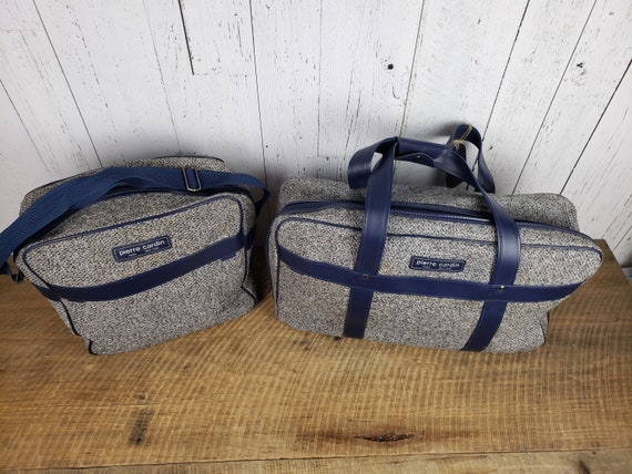 Vintage Set of 2 80s Pierre Cardin Travel Bags Gr… - image 3