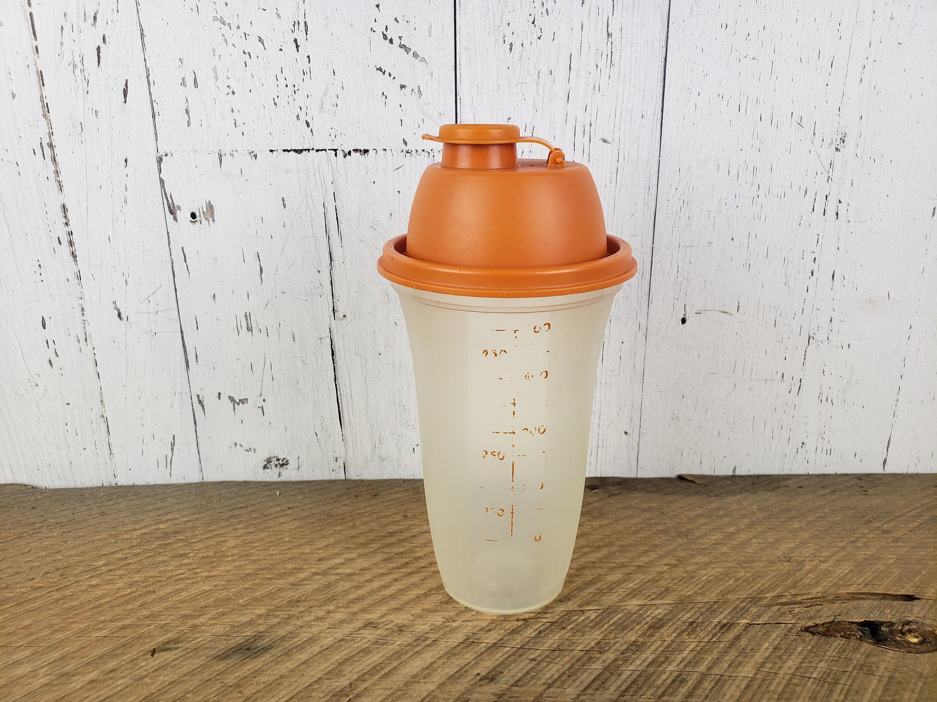 Vintage Tupperware Drink Bottle Shakes Smoothies W/ Orange Lid Etsy