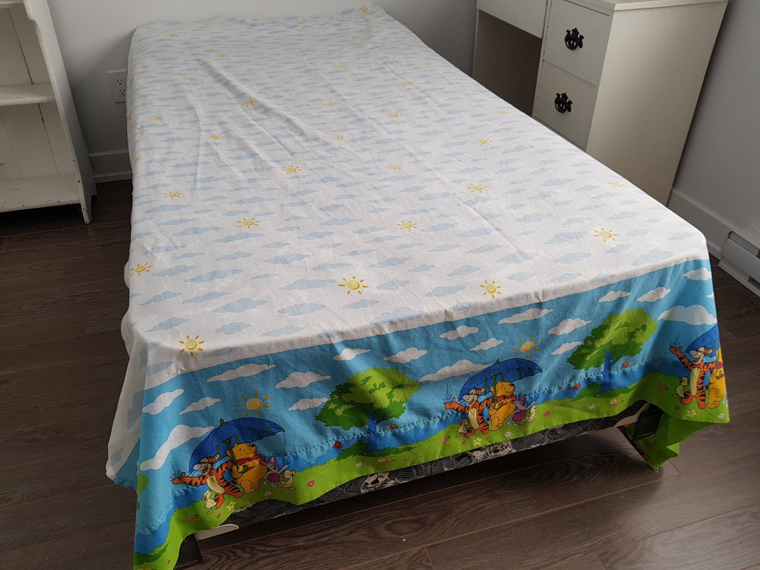 Vintage Winnie The Pooh And Tigger Piglet Ducks Sheet Twin Etsy