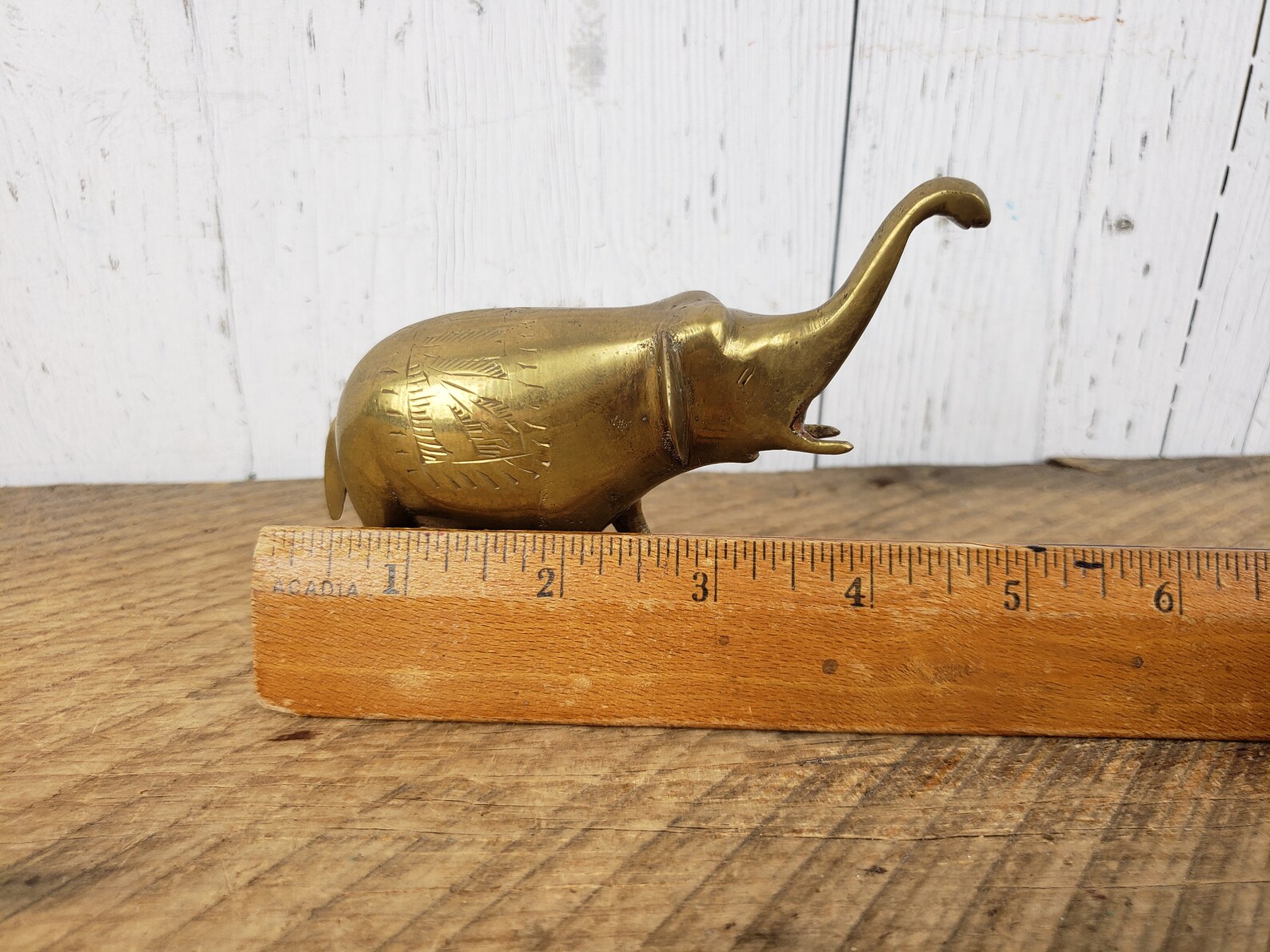 Vintage Small Brass Elephant Statue 3.5 High Gold Good Etsy
