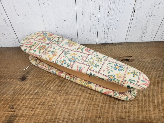 Vintage Sleeve Ironing Board W/ Retro Fabric Cover Clothing Clothes Laundry  Room Decor Prop Table Top Travel Size Modern Mid Century Boho 