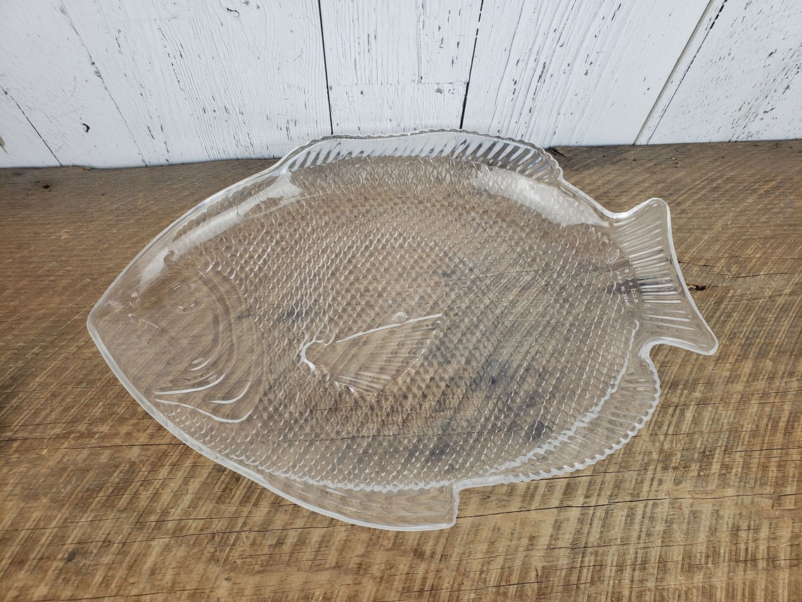 Vintage Fish Shaped Platter Plastic USA Sushi Serving Dish Etsy