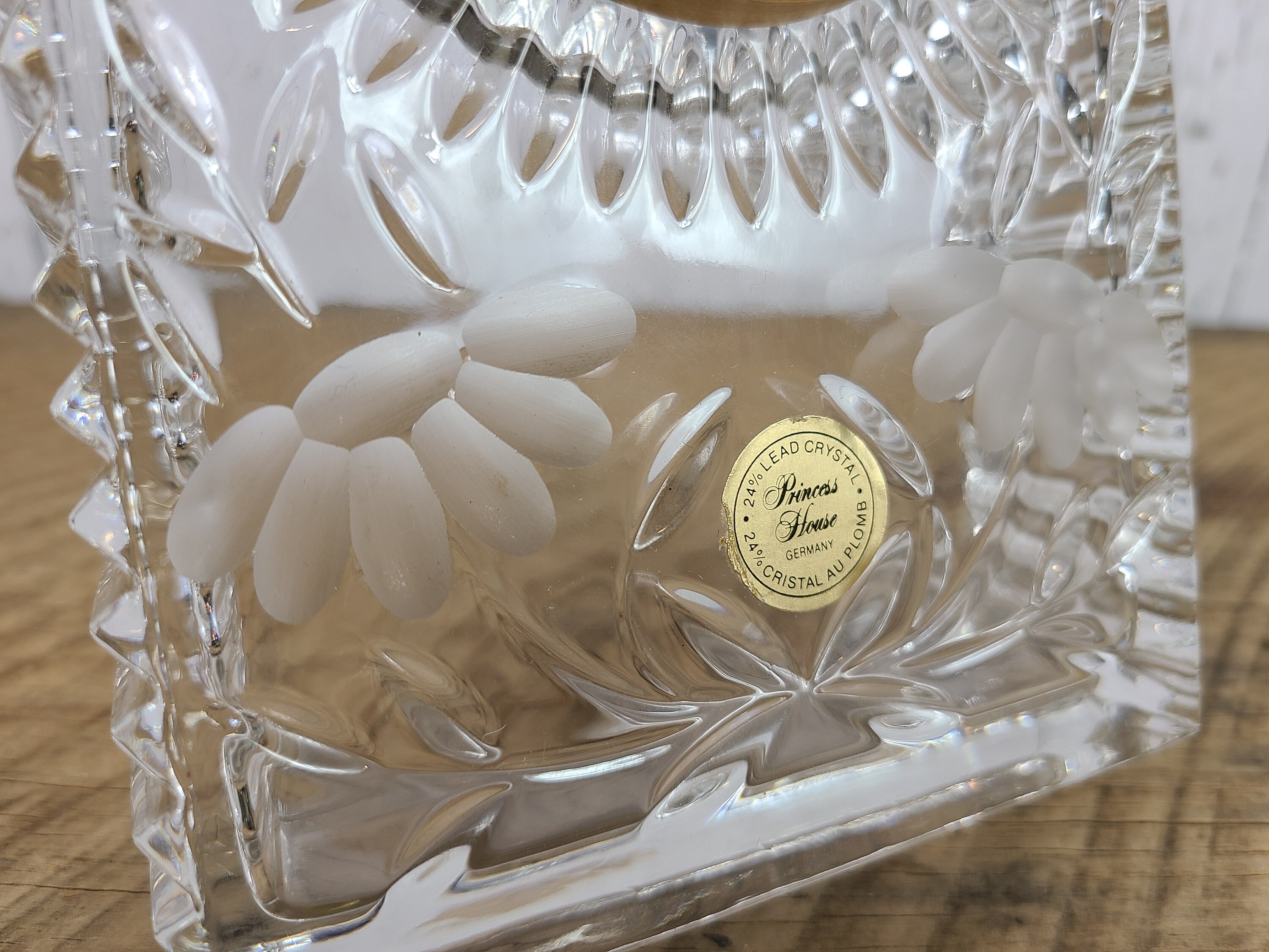 Home & Living Home Décor Vintage Lead Crystal Quartz Clock Princess