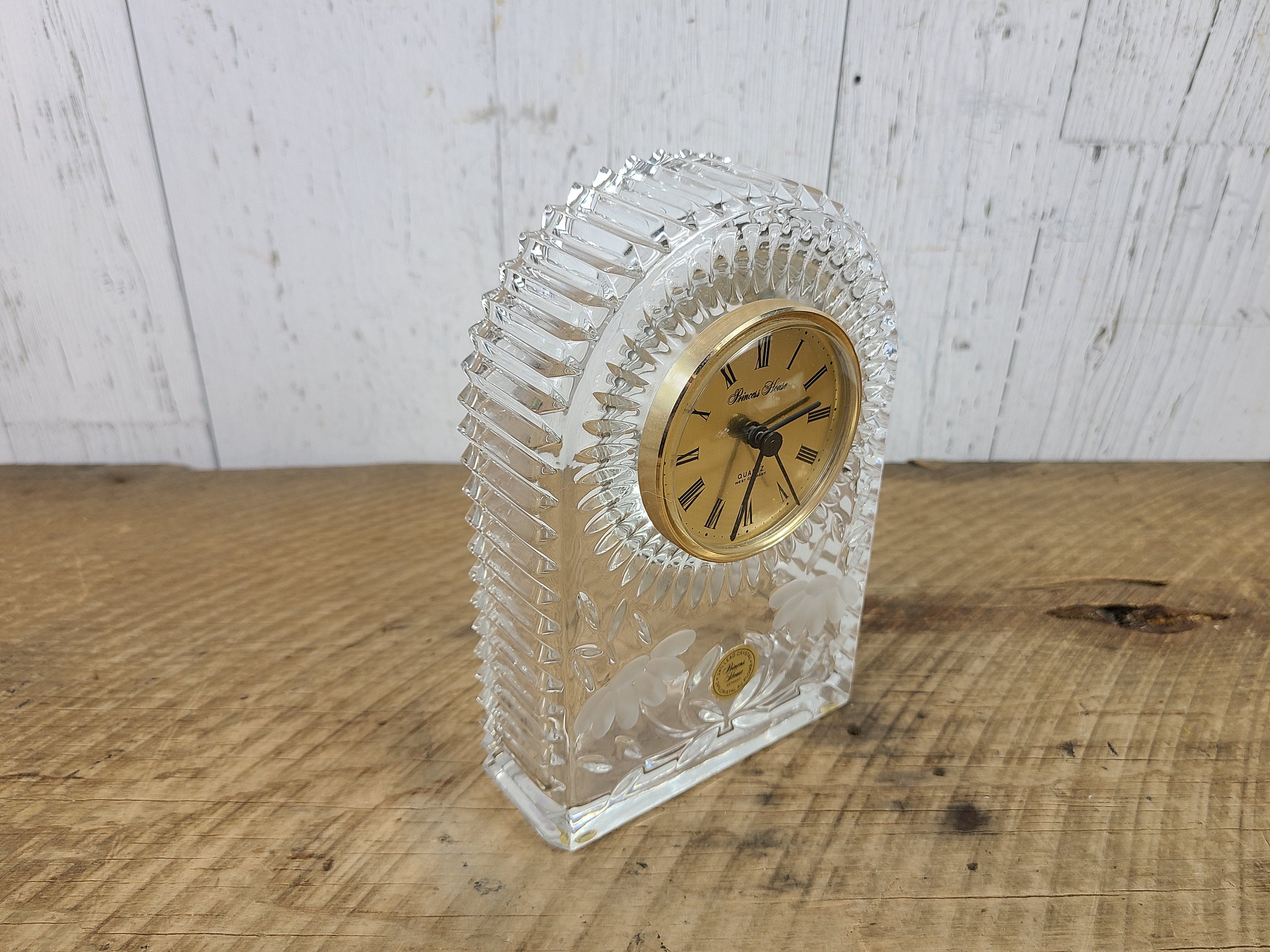 Home & Living Home Décor Vintage Lead Crystal Quartz Clock Princess