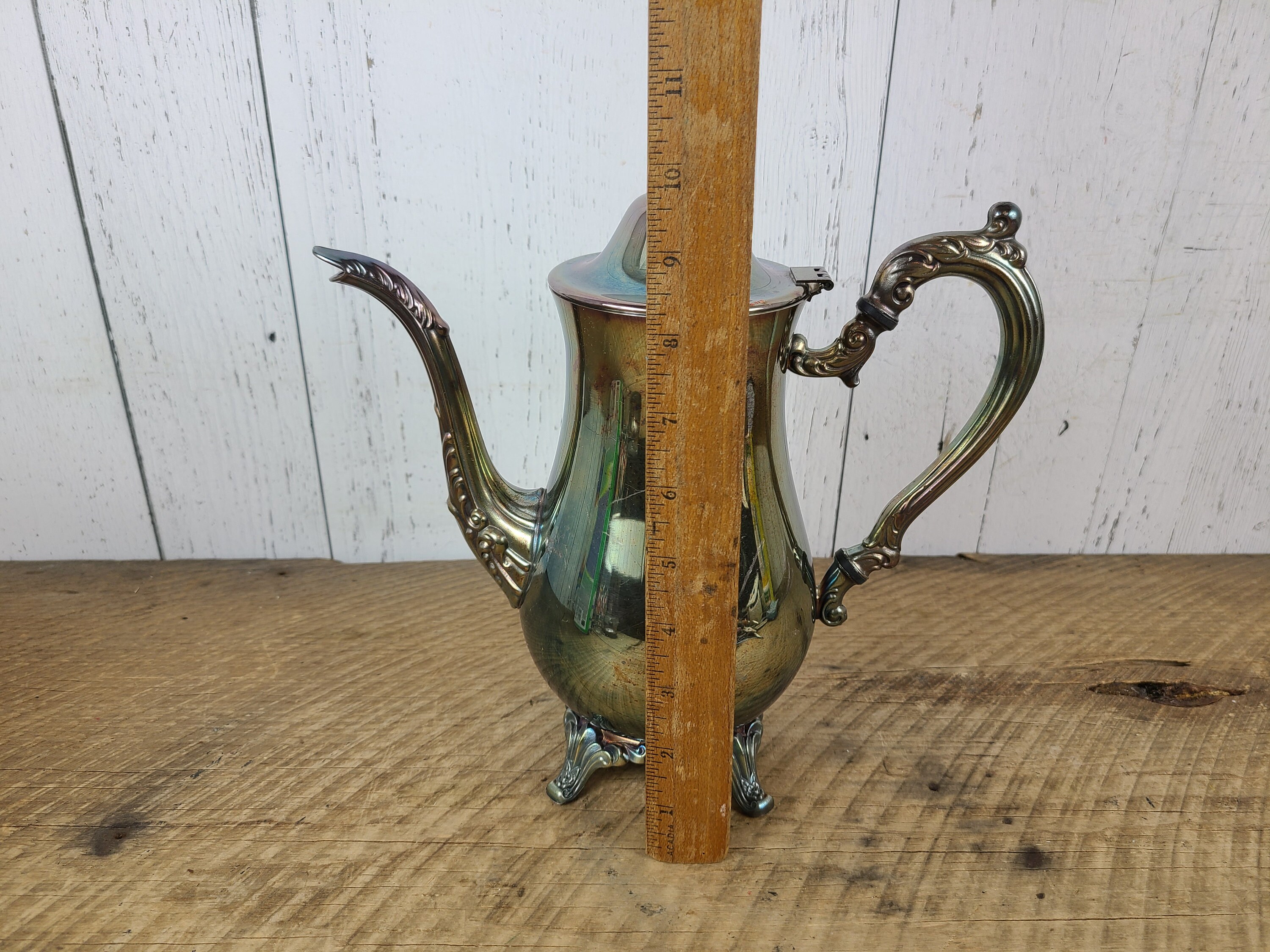 Vintage Oneida USA Silver Plate Tea Pot Retro Coffee Pot Etsy Canada