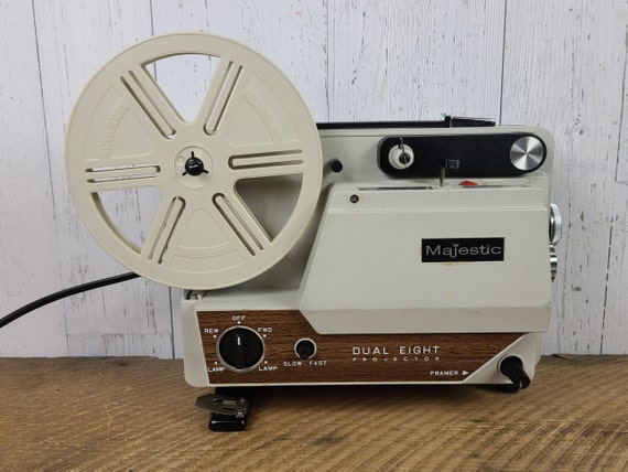 Vintage Majestic Dual Eight Film Projector Model NSI-36 AS is PROP Japan  Reel to Reel Movie Projection Image Photo Retro Cinema Electronic 