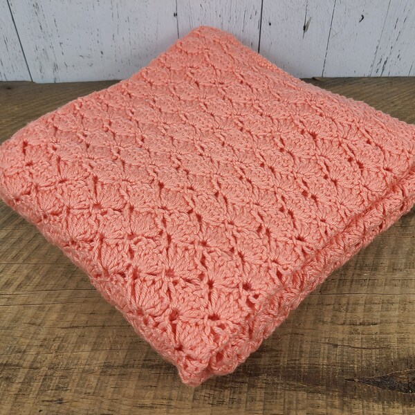 Vintage Knit Blanket Etsy