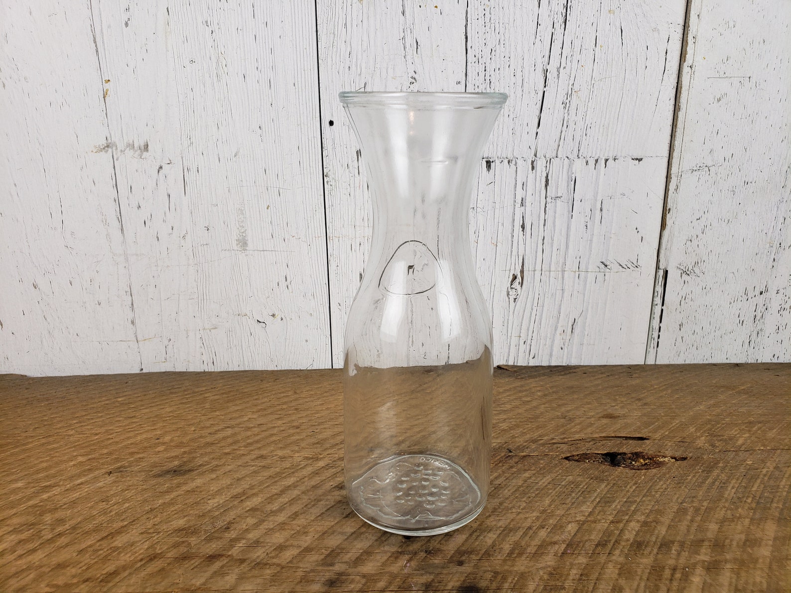 Vintage Glass Wine Bottle Half Liter Carafe Made in Mexico Etsy