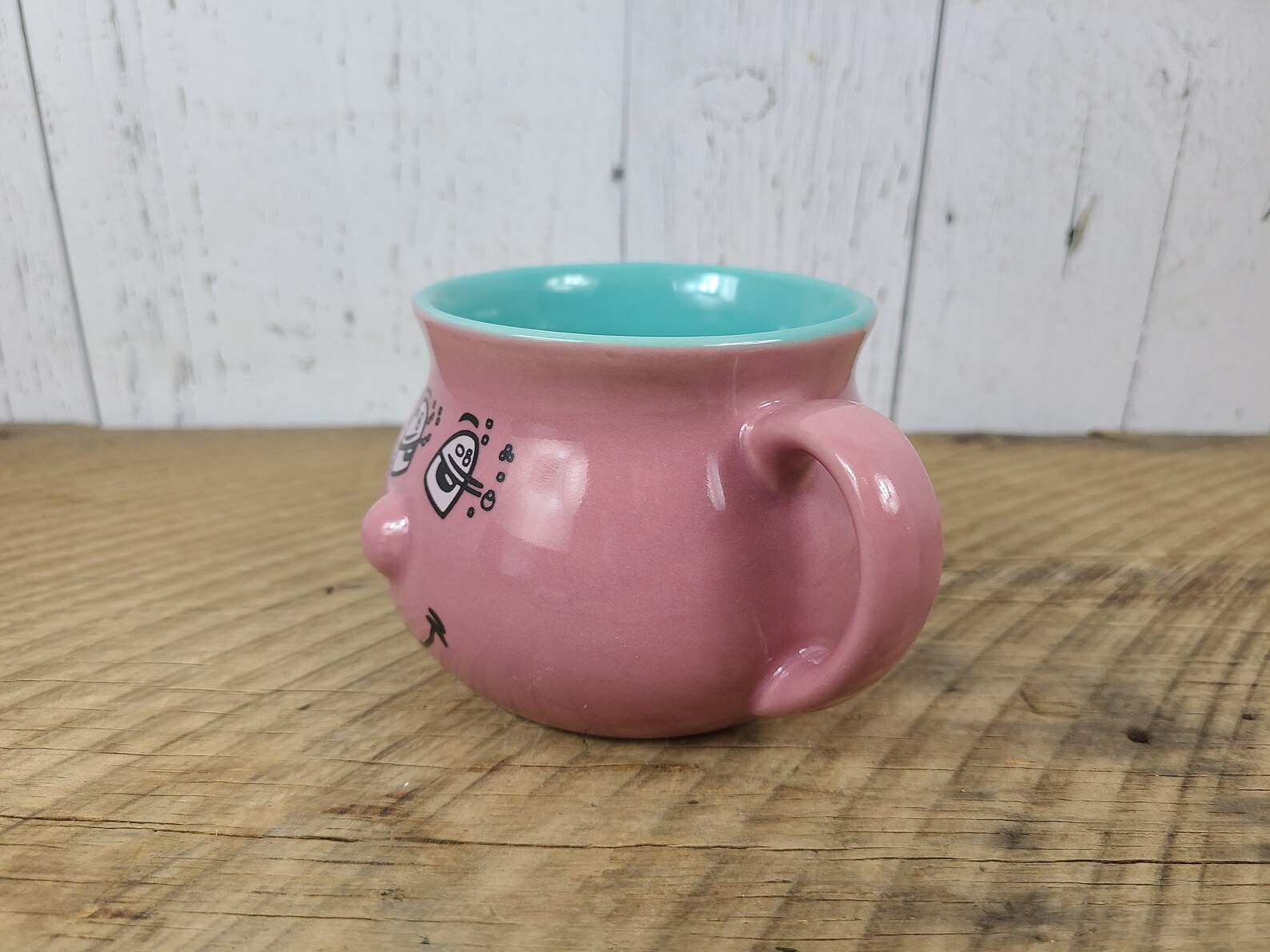 Vintage Funny Face Mug Drunk Happy Face Novelty Coffee Cup Etsy