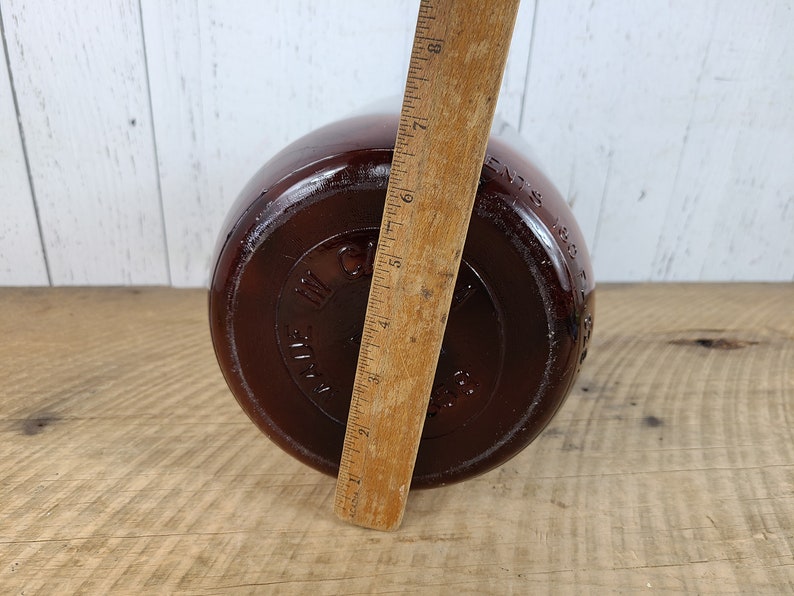 Vintage Brown Glass Gallon Jug Smoked Glass Bottle Dark Amber Etsy
